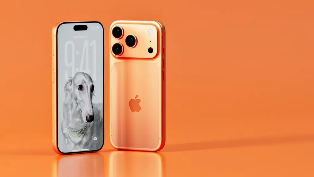 iPhone 17 official design titanium orange model
