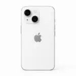 White iPhone 15 showcasing elegant design and advanced camera system